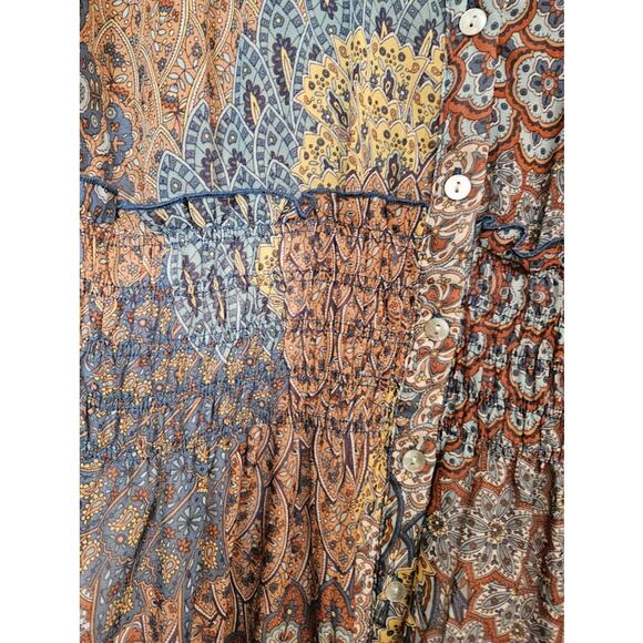 Kate and Lily Woman Short-Sleeve Maxi Dress Size 20W Sheer Top Lined Skirt BOHO - Picture 5 of 7